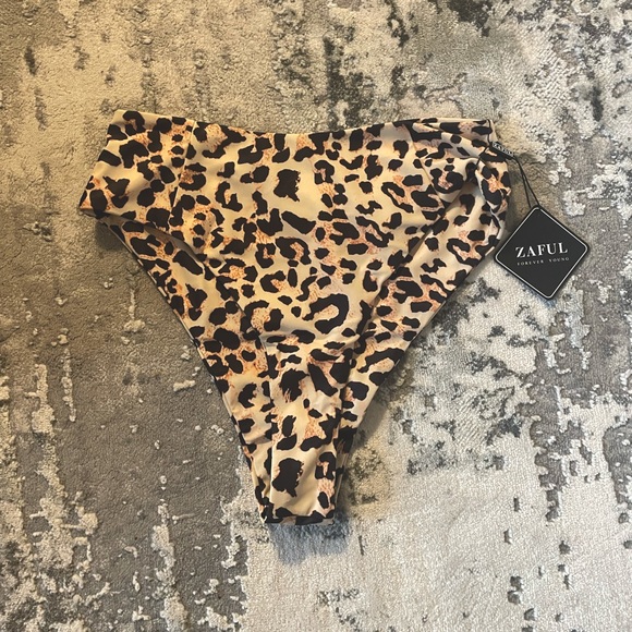 ZAFUL Leopard Print High Waist Bikini Bottom - Picture 1 of 4